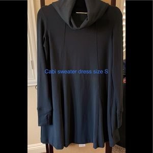 Cabi Sweater dress, size small, with thumb holes. Black